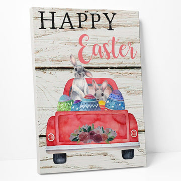 Gearhumans 3D Happy Easter Bunny Truck Custom Canvas