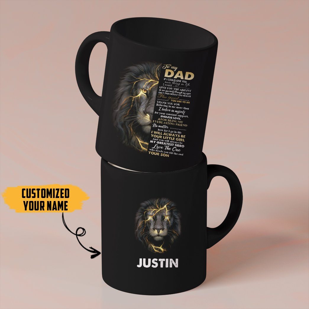 Gearhumans Gearhuman 3D Happy Father Day Gift From Son My Dad Is My Greatest Hero Custom Name Mug GO250352 Mug