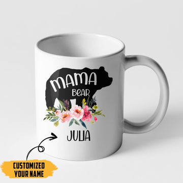 Gearhumans 3D Happy First Mothers Day Mama Bear Custom Name Mug