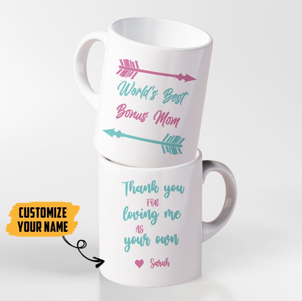 Gearhumans Gearhuman 3D Happy Mothers Day Gift Worlds Best Bonus Mom Custom Name Mug GO24034 Mug