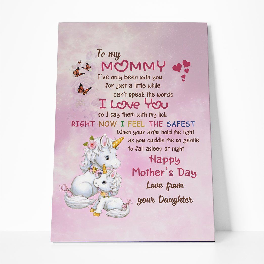 Gearhumans Gearhuman 3D Happy Mothers Day to Mommy Canvas GJ010430 Canvas 1 Piece Non Frame M