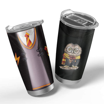 Gearhumans 3D Harry Potter And Hedwig Custom Design Vacuum Insulated Tumbler
