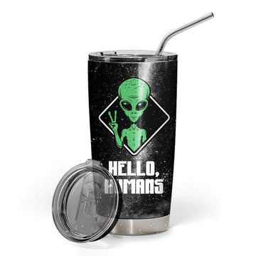 Gearhumans 3D Hello Humans Custom Design Vacuum Insulated Tumbler