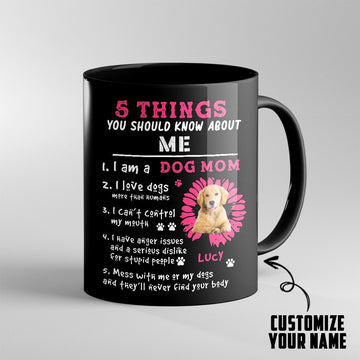 Gearhumans 3D I Am A Dog Mom Golden Retriever Custom Name Mug