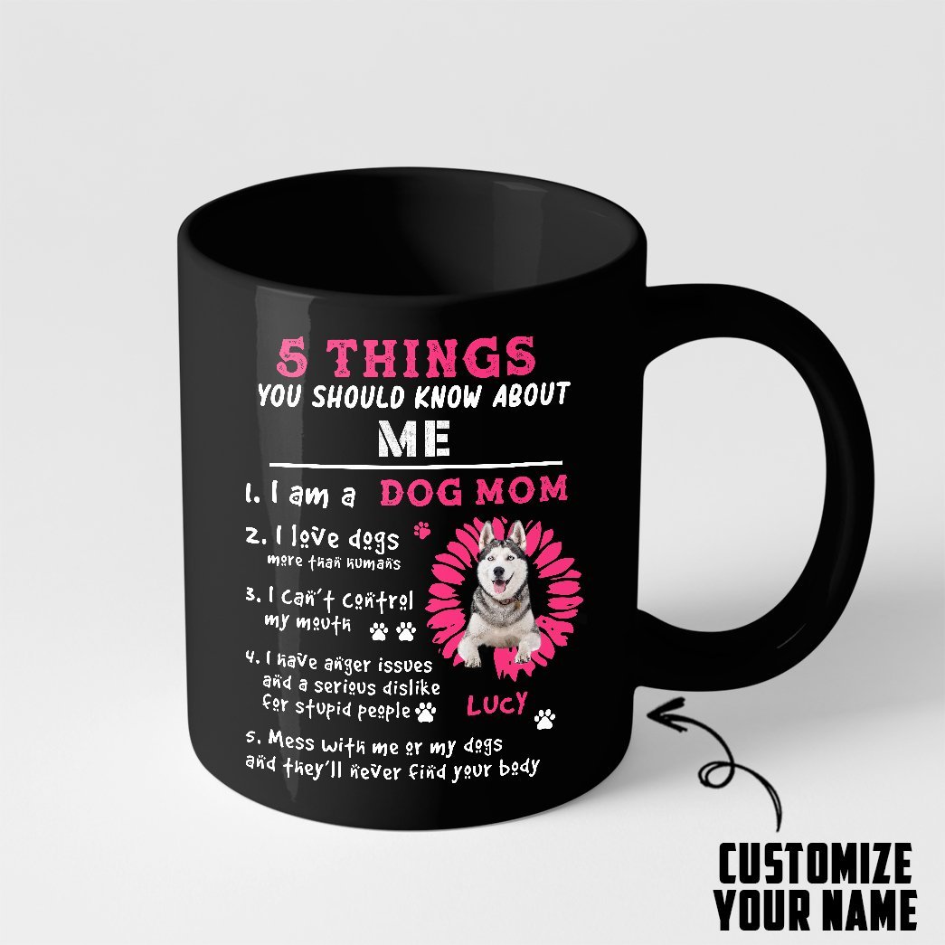 Gearhumans Gearhuman 3D I Am A Dog Mom Husky Custom Name Mug GV19038 Mug