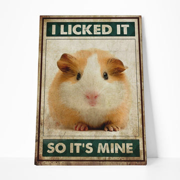 Gearhumans 3D I Licked It Guinea Pig Canvas