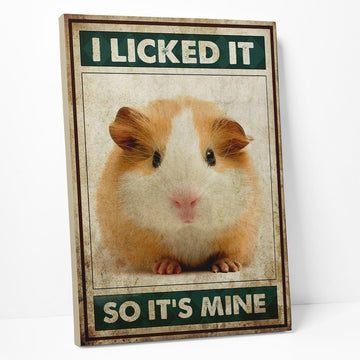 Gearhumans 3D I Licked It Guinea Pig Canvas