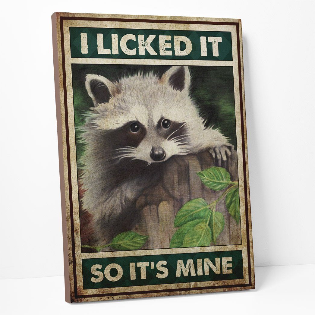 Gearhumans Gearhuman 3D I Licked It Raccoon Canvas GB110312 Canvas