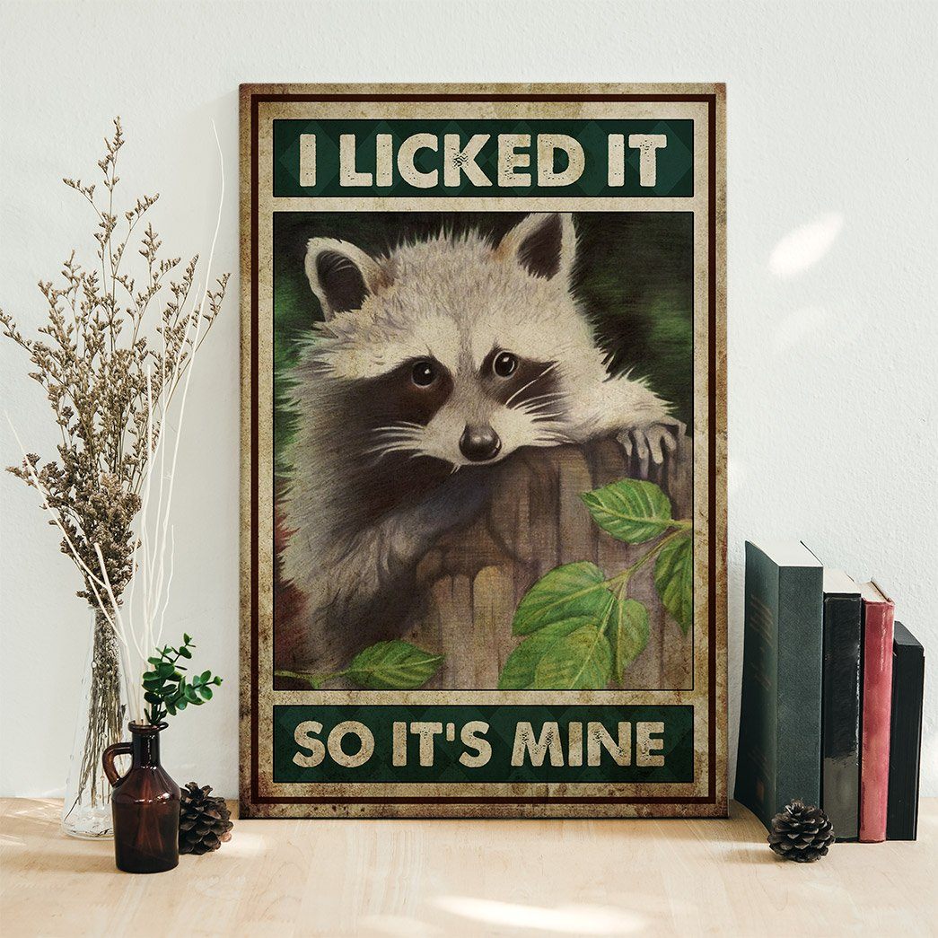 Gearhumans Gearhuman 3D I Licked It Raccoon Canvas GB110312 Canvas