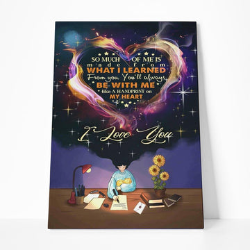 Gearhumans 3D I Love You With All My Heart Mom Canvas