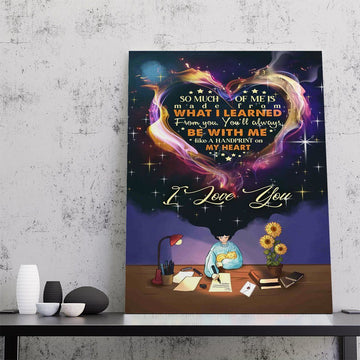 Gearhumans 3D I Love You With All My Heart Mom Canvas