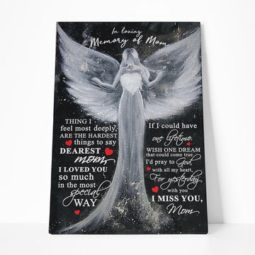 Gearhumans 3D In Loving Memory Of Angel Mom Canvas