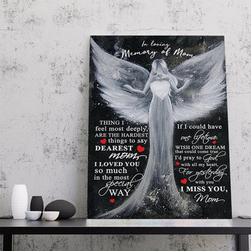 Gearhumans 3D In Loving Memory Of Angel Mom Canvas