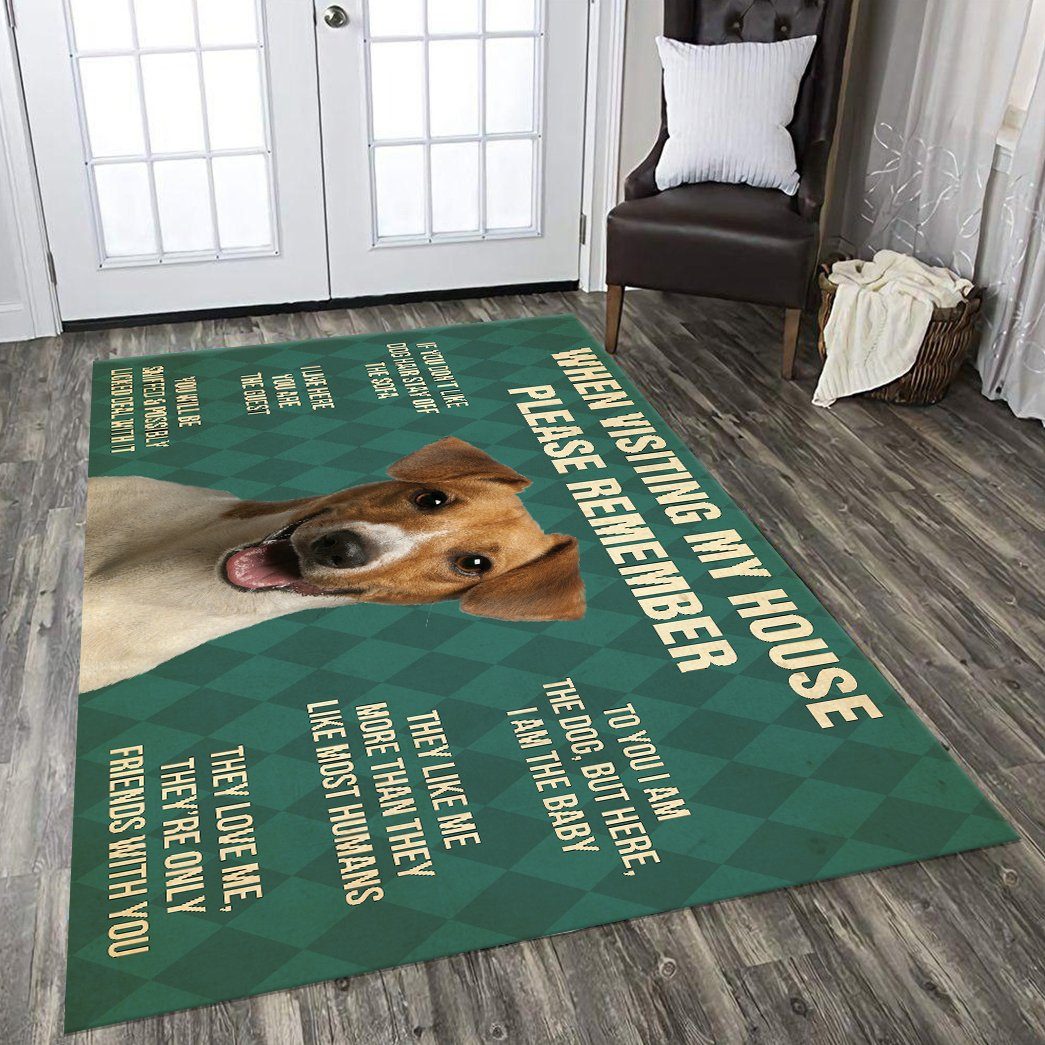 Gearhumans Gearhuman 3D Jack Russell Terrier Dog Carpet GV240315 Square Carpet