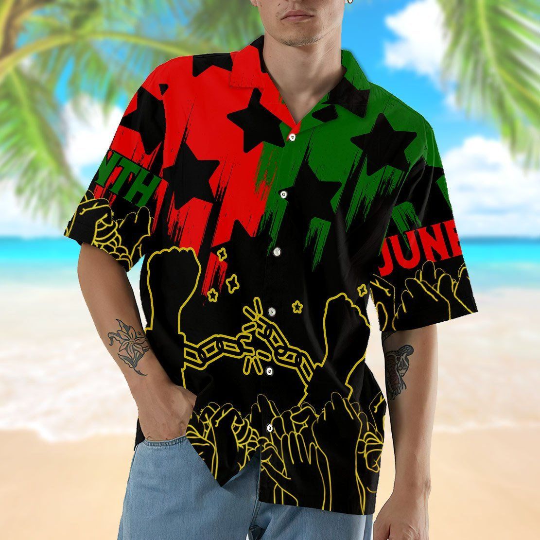 Gearhumans GEARHUMAN 3D Juneteenth Hawaii Shirt