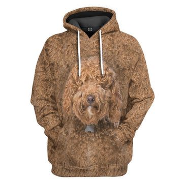 Gearhumans 3D Labradoodle Dog Front And Back Tshirt Hoodie Apparel