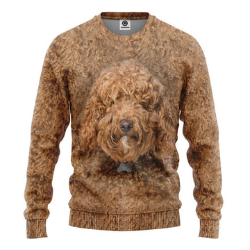 Gearhumans 3D Labradoodle Dog Front And Back Tshirt Hoodie Apparel