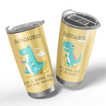 Gearhumans 3D Like A Normal Papa And Daddy Custom Design Vacuum Insulated Tumbler