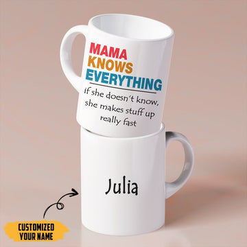 Gearhumans Gearhuman 3D Mama Knows Best Mothers Day Gift Custom Name Mug GW24037 Mug