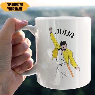 Gearhumans 3D Mama Ooooh Freddie Mercury Mothers Day Gift Custom Name Mug