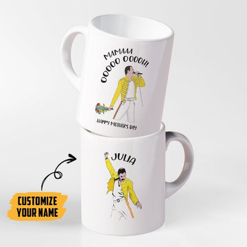 Gearhumans 3D Mama Ooooh Freddie Mercury Mothers Day Gift Custom Name Mug