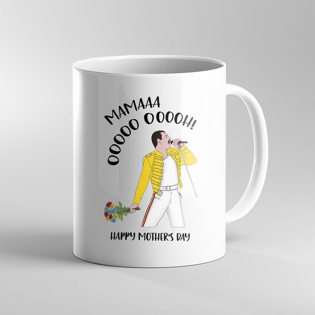 Gearhumans Gearhuman 3D Mama Ooooh Freddie Mercury Mothers Day Gift Custom Name Mug GW25031 Mug