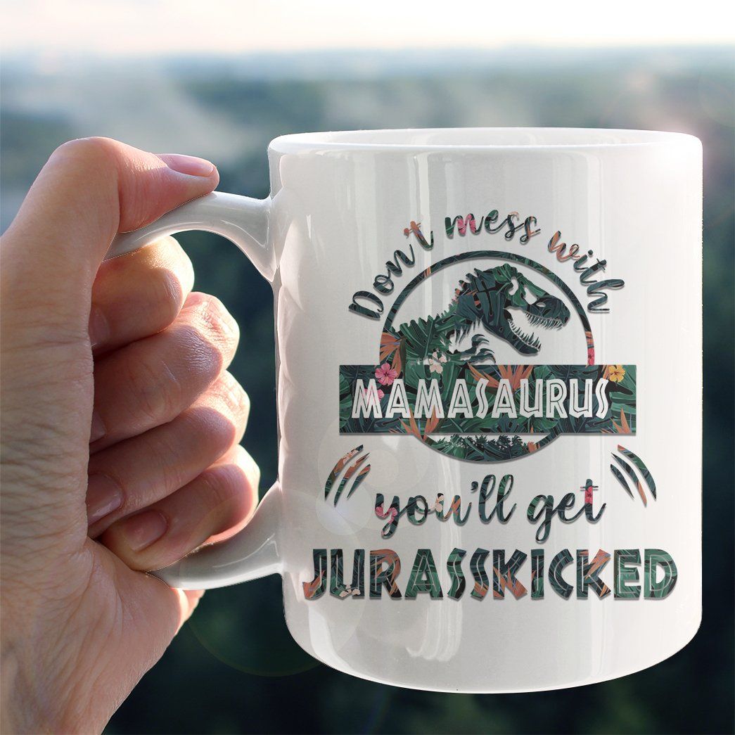 Gearhumans Gearhuman 3D Mamasaurus Mothers Day Gift Custom Name Mug GW230314 Mug