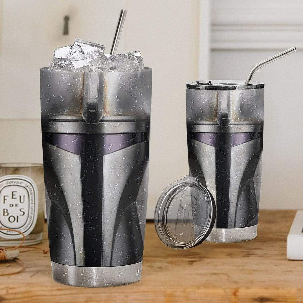 Gearhumans 3D Star Wars Custom Design Vacuum Insulated Glitter Tumbler