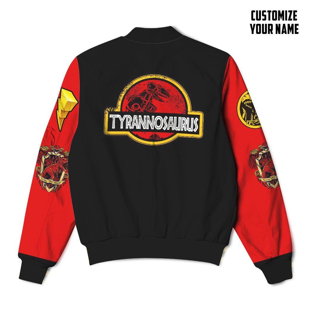 Personalized Tyrannosauruses Red Power Rangers Baseball Jersey