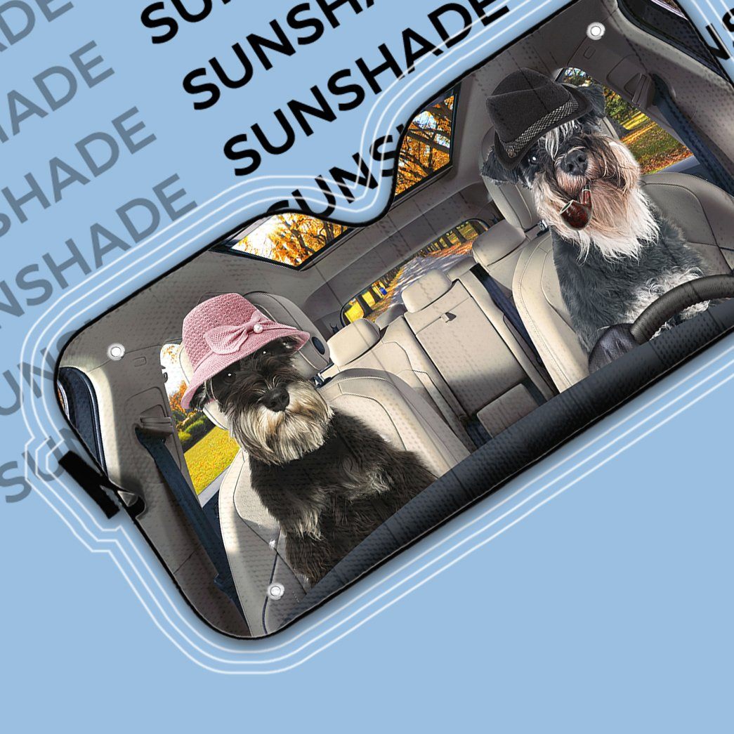 Whippet Car Sun Shade, Whippet Windshield, Dogs Family Sunshade