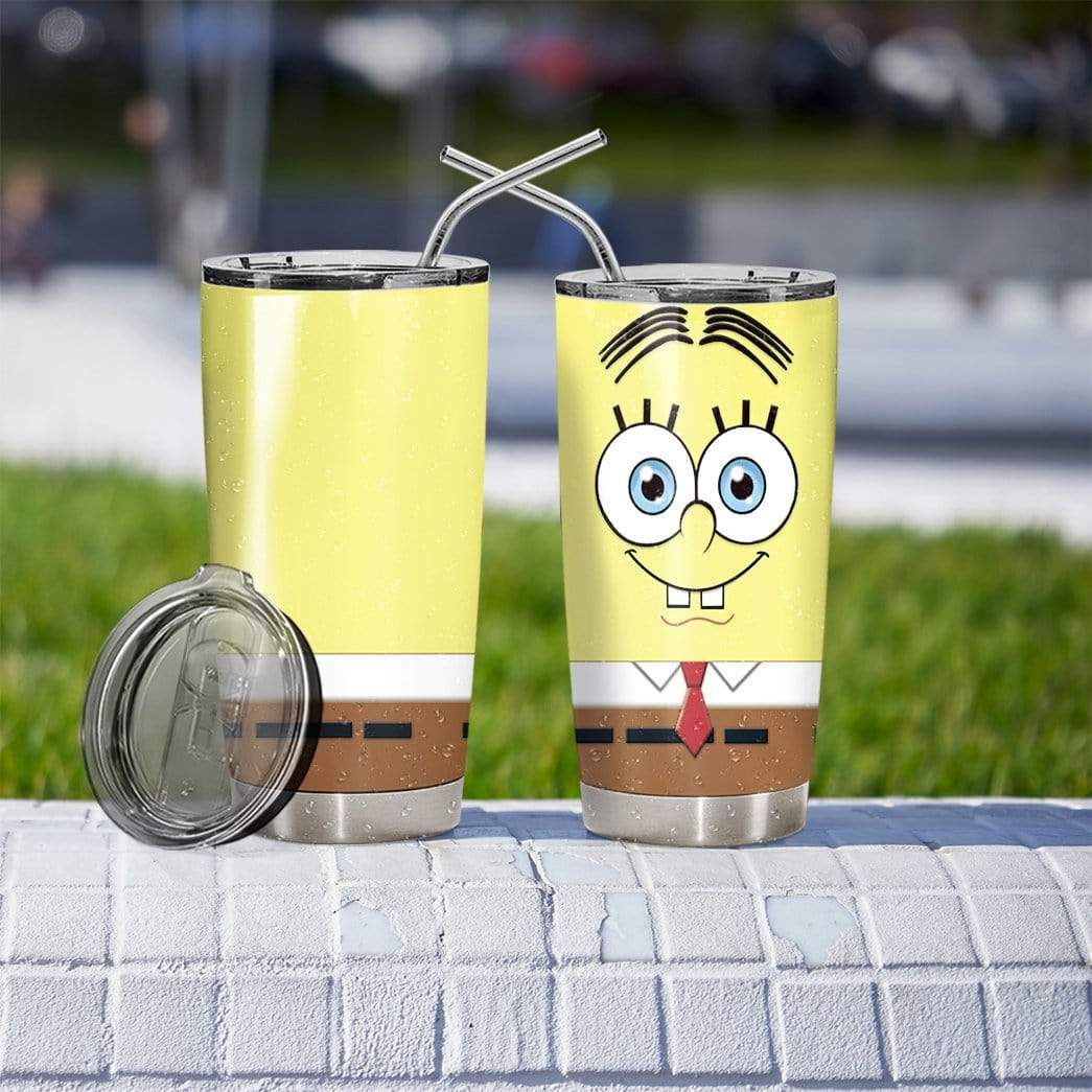 Gearhumans Gearhuman 3D Minion cosplay Spongebob Glitter Custom Design Vacuum Insulated Tumbler GL21055 Tumbler