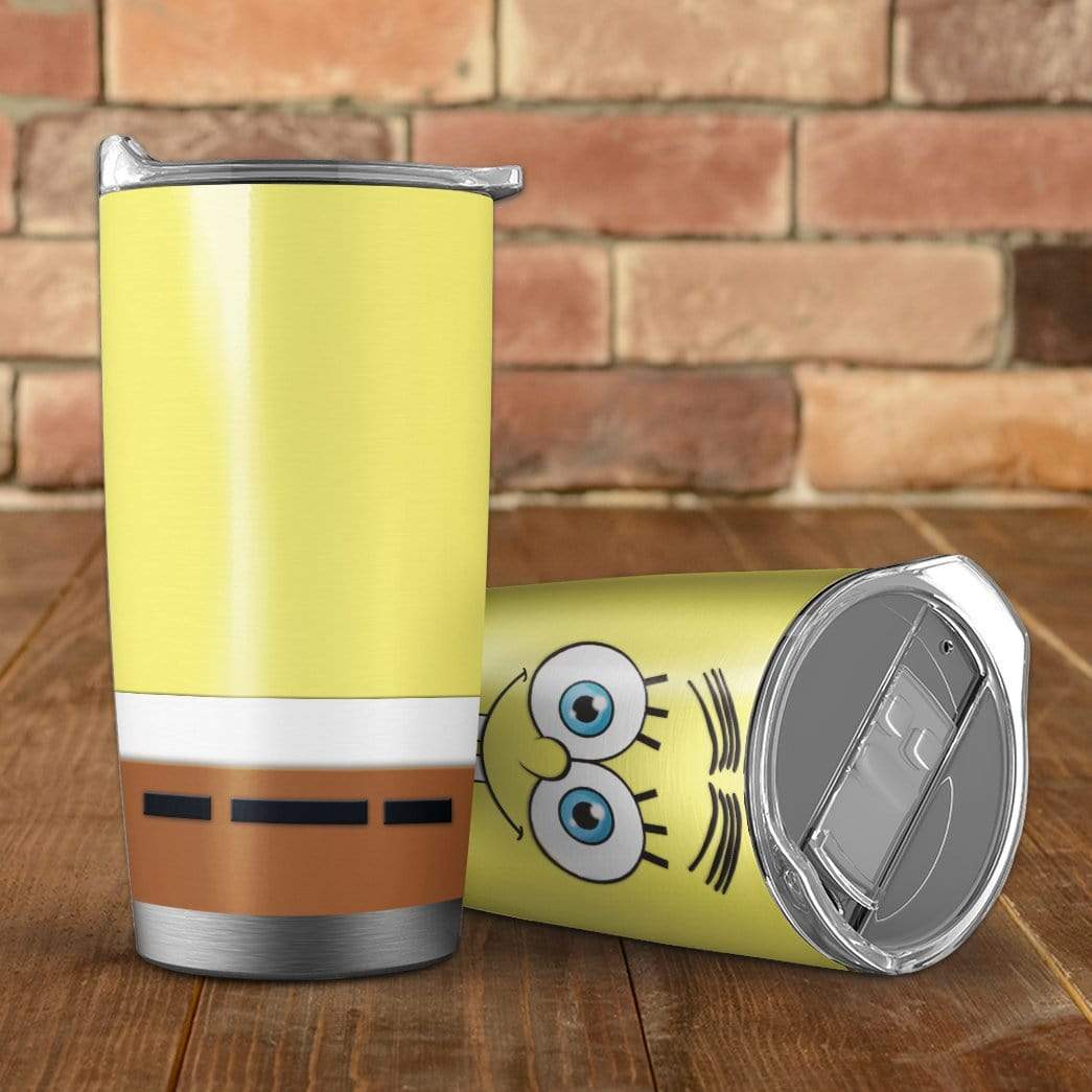 Gearhumans Gearhuman 3D Minion cosplay Spongebob Glitter Custom Design Vacuum Insulated Tumbler GL21055 Tumbler