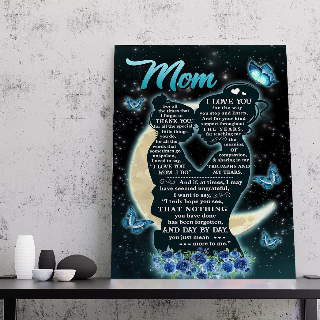 Gearhumans Gearhuman 3D Mom I love You Canvas GJ010407 Canvas