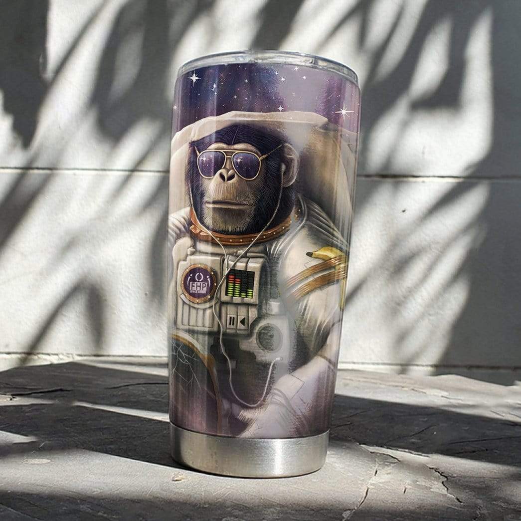 Gearhumans Gearhuman 3D Monkey Astronaut Custom Design Vacuum Insulated Tumbler GV13053 Tumbler
