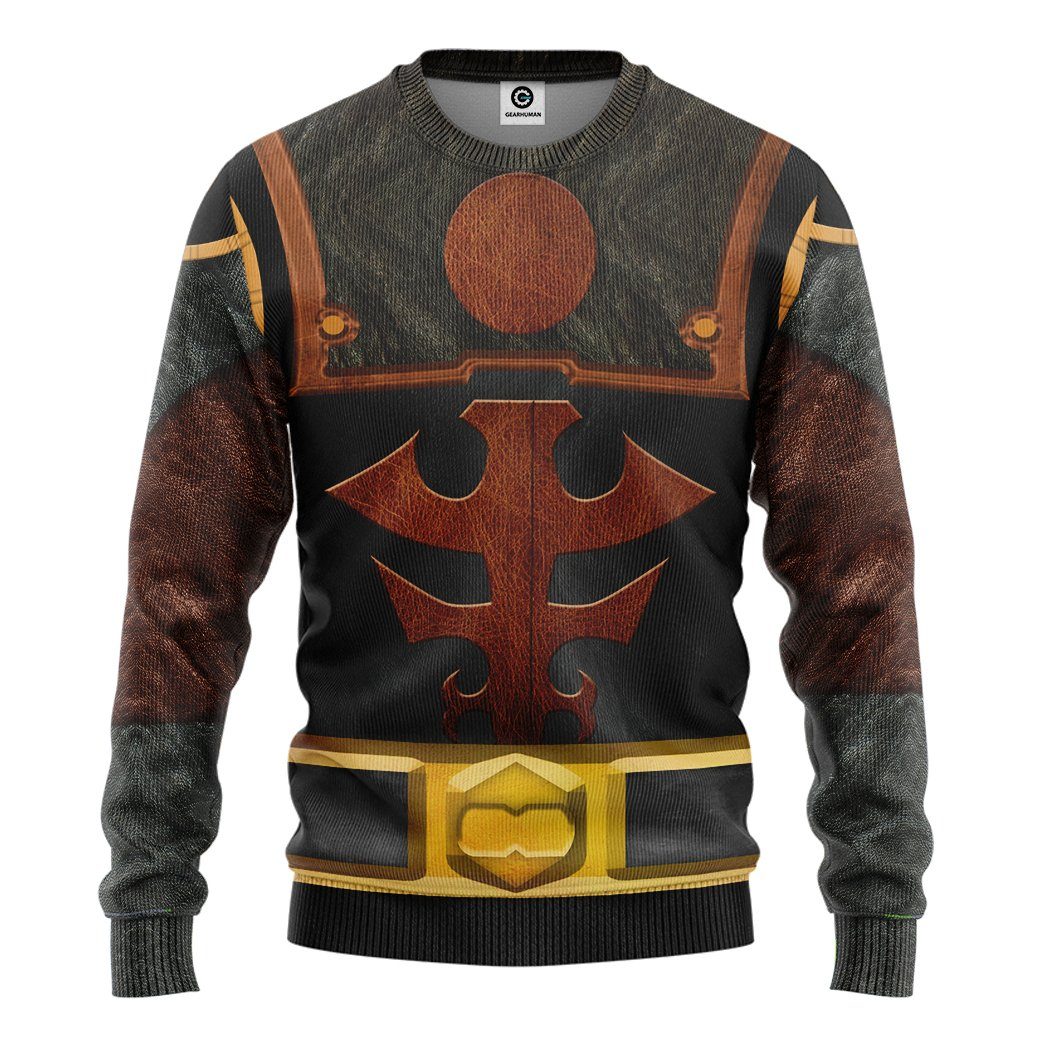 Gearhumans Gearhuman 3D Mortal Kombat Ermac Costume Custom Tshirt Hoodie Apparel GW180316 3D Apparel Long Sleeve S