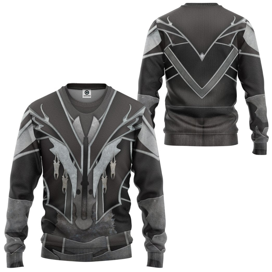 Gearhumans Gearhuman 3D Mortal Kombat Noob Saibot Costume Custom Tshirt Hoodie Apparel GW180317 3D Apparel
