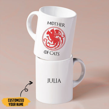 Gearhumans Gearhuman 3D Mother Of Cats Mothers Day Gift Custom Name Mug GW250310 Mug
