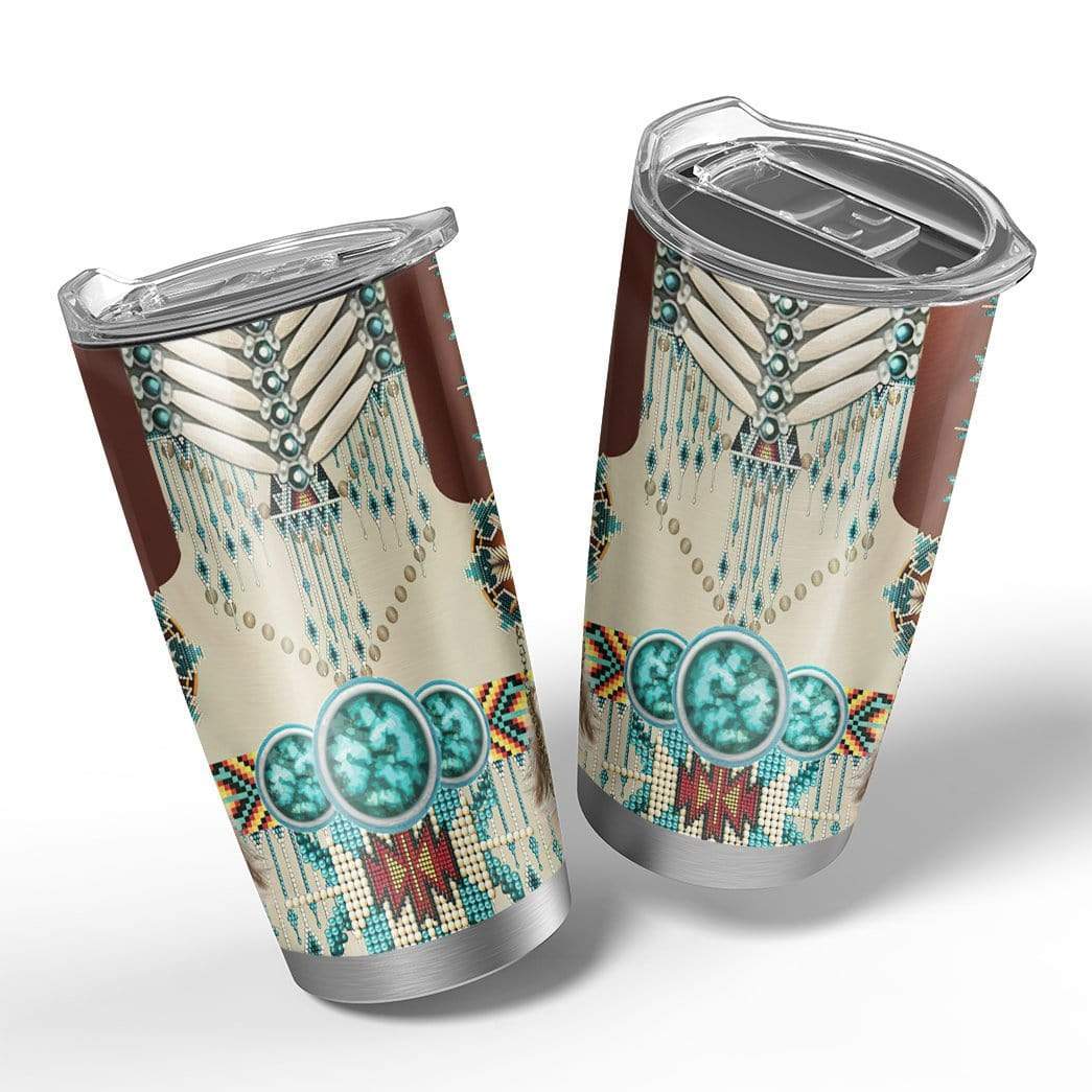 Gearhumans Gearhuman 3D Native American Culture Pattern Custom Design Vacuum Insulated Tumbler GV280712 Tumbler