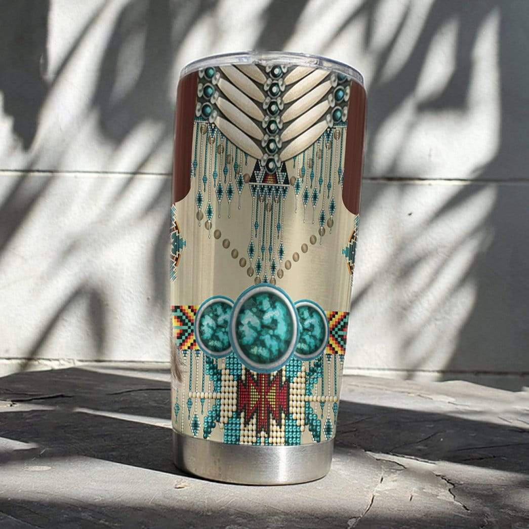 Gearhumans Gearhuman 3D Native American Culture Pattern Custom Design Vacuum Insulated Tumbler GV280712 Tumbler