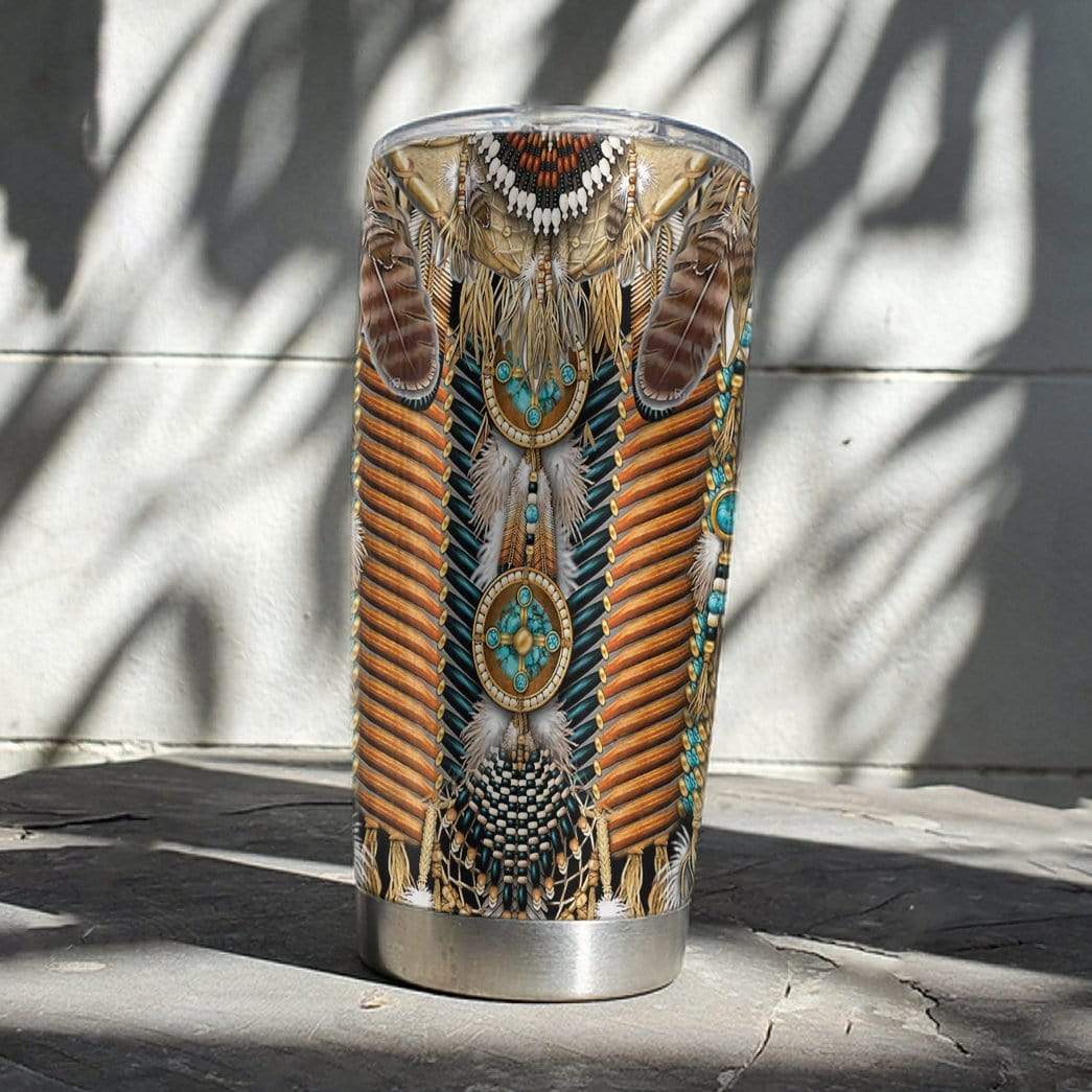 Gearhumans Gearhuman 3D Native American Pattern Seamless Custom Design Vacuum Insulated Tumbler GV290718 Tumbler