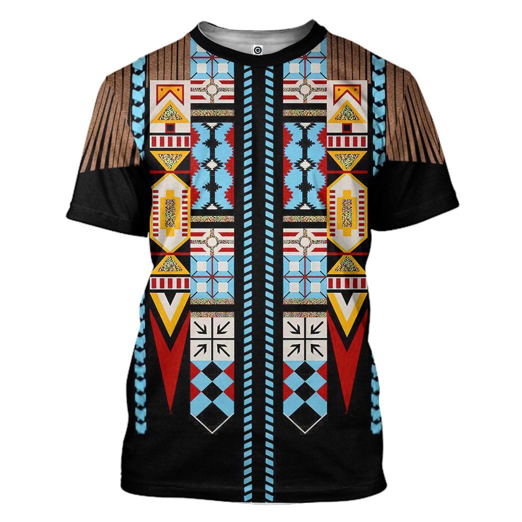 Gearhumans Gearhuman 3D Native American Pattern Tshirt Hoodie Apparel GB180321 3D Apparel T-Shirt S