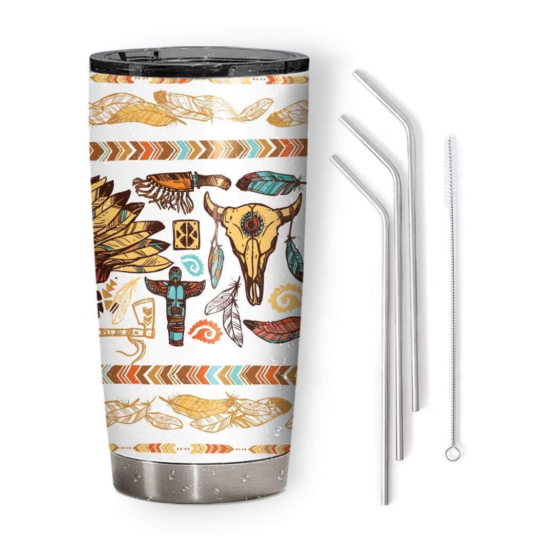 Gearhumans Gearhuman 3D Native American Vacuum Insulated Tumbler GV280711 Tumbler