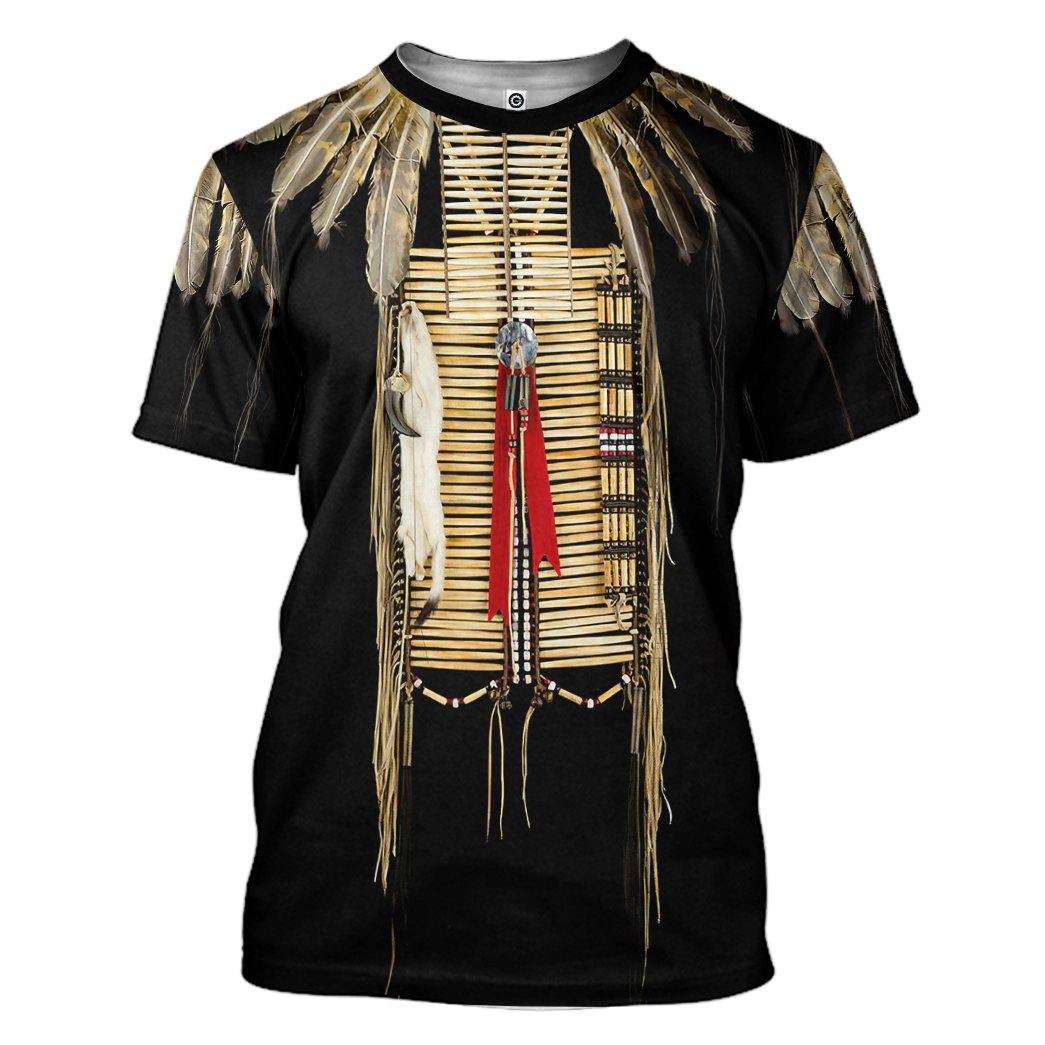 Gearhumans Gearhuman 3D Native Black Pattern Feather Tshirt Hoodie Apparel GB110315 3D Apparel T-Shirt S