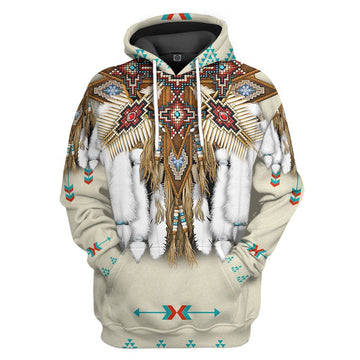 Gearhumans 3D Native Pattern Tshirt Hoodie Apparel