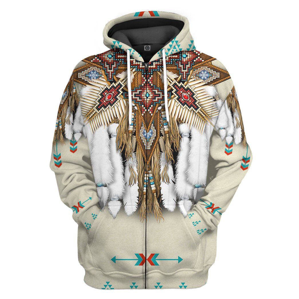 Gearhumans Gearhuman 3D Native Pattern Tshirt Hoodie Apparel GB110324 3D Apparel Zip Hoodie S