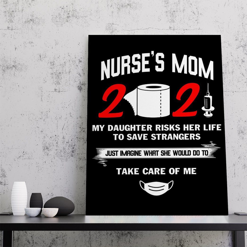 Gearhumans Gearhuman 3D Nurses Mom Is Proud Of Her Daughter Canvas GJ010431 Canvas