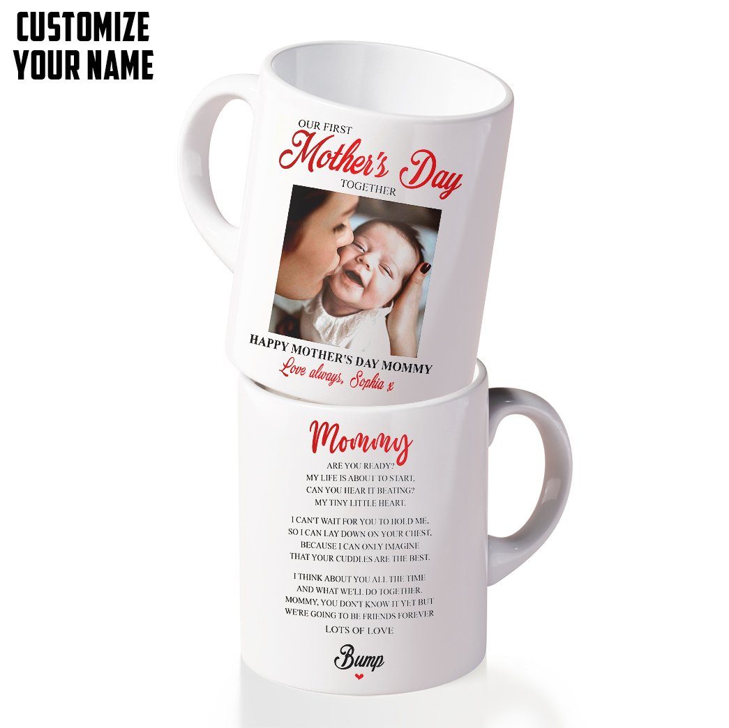 Gearhumans Gearhuman 3D Our First Mothers Day Together Custom Name Mug GJ300305 Mug 11oz