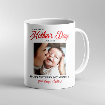 Gearhumans 3D Our First Mothers Day Together Custom Name Mug
