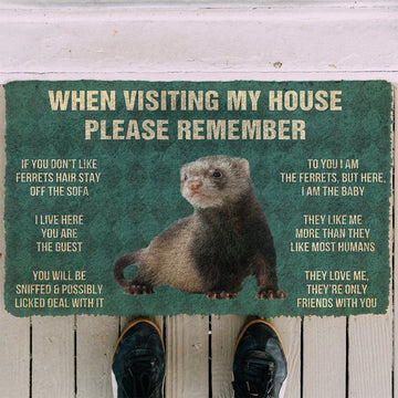 Gearhumans GEARHUMAN 3D PLEASE REMEMBER BLACK FOOTED FERRETS DOORMAT