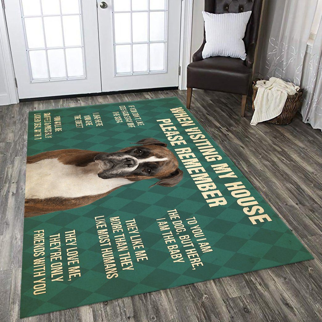 Gearhumans Gearhuman 3D Please Remember Bullmastiff Dog Carpet GV220310 Square Carpet